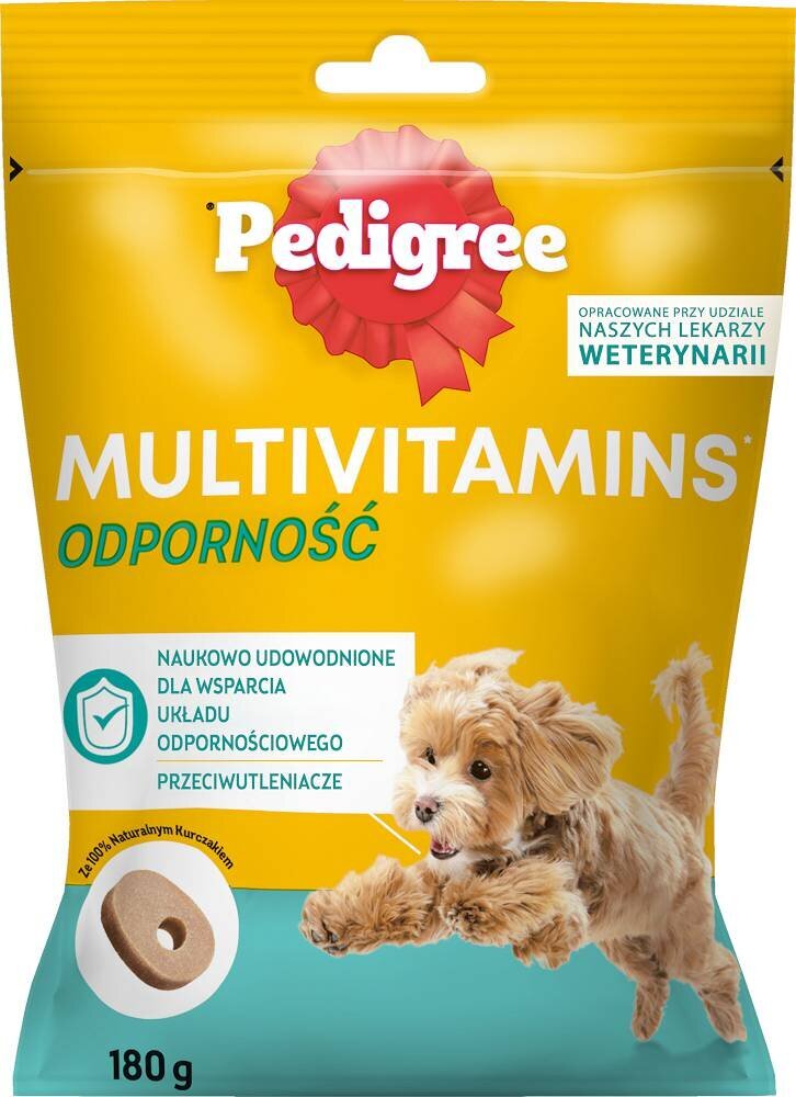 Pedigree Multivitamins täiskasvanud koertele kanaga, 180 g цена и информация | Vitamiinid ja parasiiditõrje | hansapost.ee