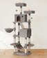 Kraapimispuu-maja kassidele PCT190W01, 206 cm, hall цена и информация | Kraapimispuud kassidele | hansapost.ee