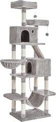 Kraapimispuu-maja kassidele PCT190W01, 206 cm, hall hind ja info | Pole täpsustatud Kassid | hansapost.ee