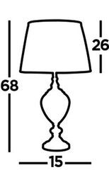 Searchlight настольная лампа Greyson, 1xE27x60W, EU3721AM цена и информация | Настольная лампа | hansapost.ee