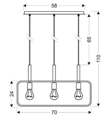 Candellux подвесной светильник Black 3 цена и информация | Люстры | hansapost.ee