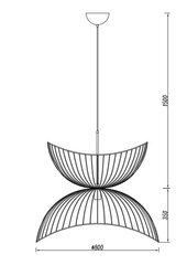 Light Prestige подвесной светильник Flower Black цена и информация | Потолочный светильник, 38 x 38 x 24 см | hansapost.ee