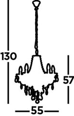 Searchlight rippvalgusti Marie Therese 8885-5CL hind ja info | Rippvalgustid | hansapost.ee