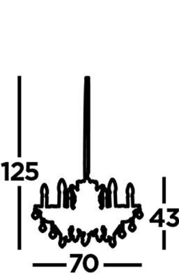 Rippvalgusti Searchlight Paris 8736-6AB hind ja info | Rippvalgustid | hansapost.ee