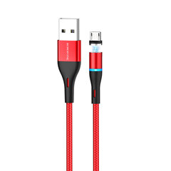 Кабель Borofone BU16 Skill магнитный - USB на Micro USB - 2,4А 1,2 метра красный цена и информация | Borofone 43757-uniw | hansapost.ee
