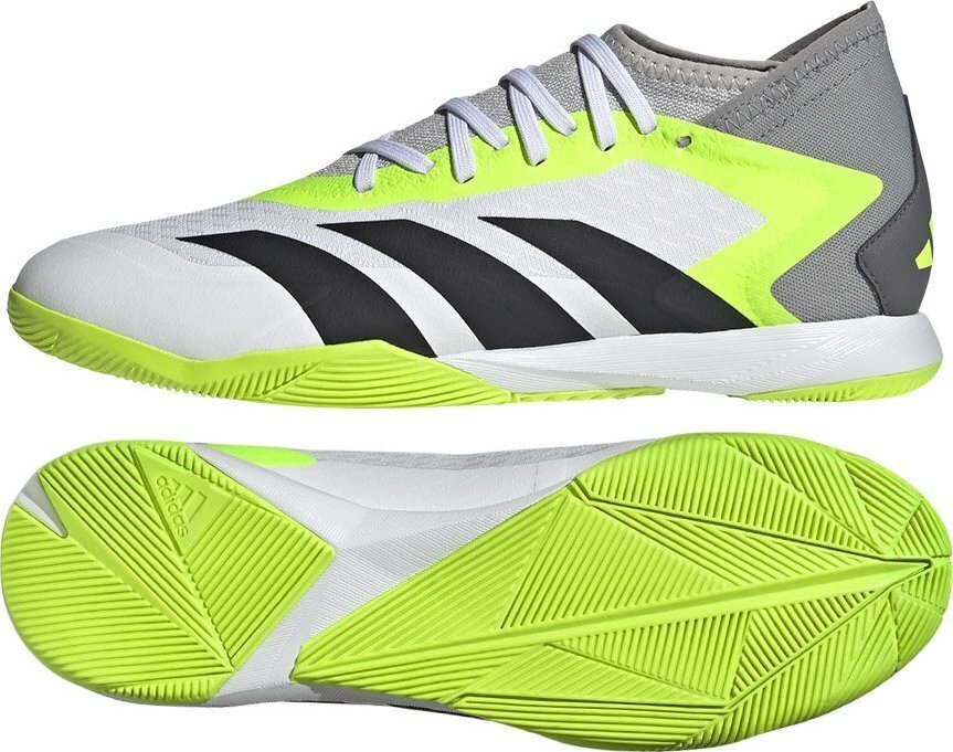Jalgpallijalatsid Adidas Predator Accuracy.3 IN, suurus 46 2/3, valge/roheline цена и информация | Putsad ja muud jalgpallijalatsid | hansapost.ee