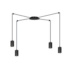 Emibig подвесной светильник Traker 4 BL/Black цена и информация | Потолочный светильник, 38 x 38 x 24 см | hansapost.ee