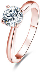 Beneto Серебряное кольцо с покрытием из розового золота и кристаллами AGG201 цена и информация | Кольца | hansapost.ee