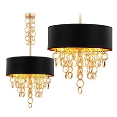 Rippvalgusti Deluxe, 45 cm, black/gold цена и информация | Люстры | hansapost.ee