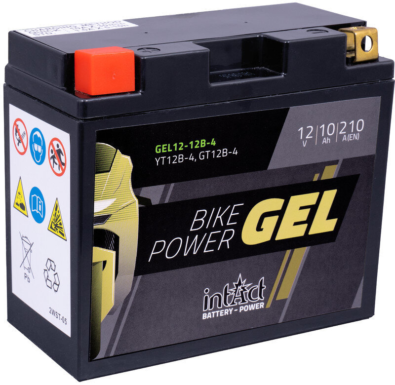 Aku mootorrataste jaoks intAct Battery-Power GEL YT12B-4 12V 10Ah c20 210A hind ja info | Mootorrataste akud | hansapost.ee