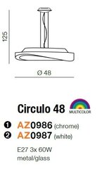 Azzardo подвесной светильник Circulo 48 White цена и информация | Люстры | hansapost.ee