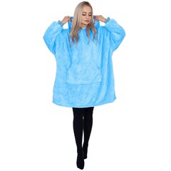 Одеяло с капюшоном большого размера hoodie blanket Springos HA7319, морской синий цена и информация | Одеяла | hansapost.ee