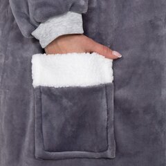 Одеяло с капюшоном большого размера hoodie blanket Springos HA7328v, серое цена и информация | Одеяла | hansapost.ee