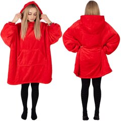 Одеяло с капюшоном большого размера hoodie blanket Springos HA7321, красное цена и информация | Одеяла | hansapost.ee