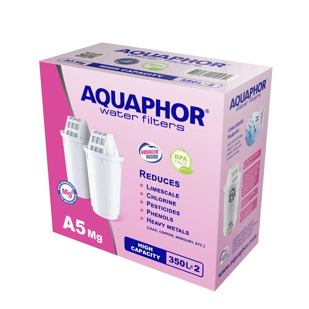 Vahetusfiltrite komplekt Aquaphor A5Mg, 2 tk цена и информация | Veefilterkannud ja veefiltrid | hansapost.ee
