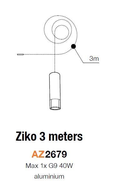 Rippvalgusti Azzardo Ziko 3 Black hind ja info | Rippvalgustid | hansapost.ee