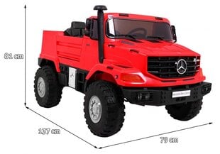 Двухместный электромобиль Mercedes-Benz Zetros, красный цена и информация | Mercedes Уличные игрушки для детей | hansapost.ee