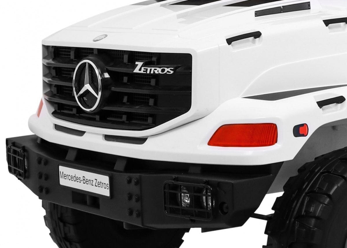 Mercedes-Benz Zetros kahekohaline elektriauto lastele, valge цена и информация | Laste elektriautod | hansapost.ee
