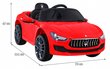 Laste ühekohaline elektriauto Maserati Ghibli SL631, punane цена и информация | Laste elektriautod | hansapost.ee