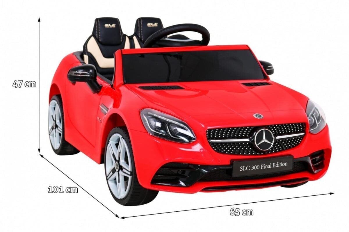 Ühekohaline laste elektriauto Mercedes BENZ SLC300, punane hind ja info | Laste elektriautod | hansapost.ee