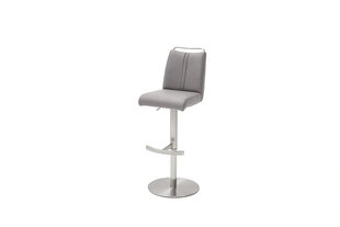 Барный-полубарный стул Giulia A, натуральная кожа, светло-серый цена и информация | Стулья для кухни и столовой | hansapost.ee