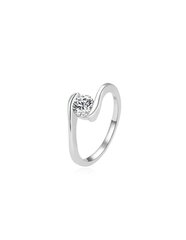 Beneto Элегантное серебряное кольцо с прозрачным цирконом AGG367 цена и информация | Кольцо | hansapost.ee
