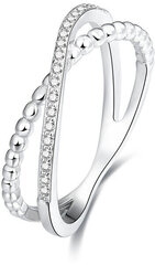Beneto Двойное кольцо из серебра AGG145 цена и информация | Кольцо | hansapost.ee