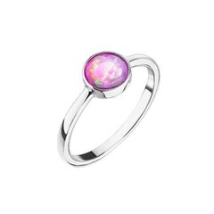 Evolution Group Серебряное кольцо с розовым опалом 15001.3 розовый цена и информация | Кольца | hansapost.ee