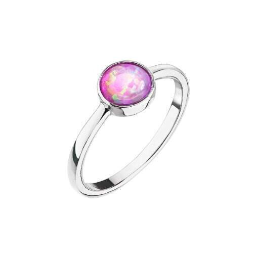 Evolution Group Hõbesõrmus roosa opaaliga 15001.3 roosa цена и информация | Sõrmused | hansapost.ee
