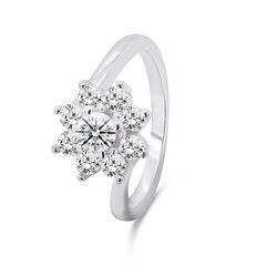 Brilio Silver Красивое серебряное кольцо с цирконами RI053W цена и информация | Кольцо | hansapost.ee
