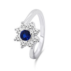 Brilio Silver Красивое серебряное кольцо с цирконами RI053WB цена и информация | Кольцо | hansapost.ee