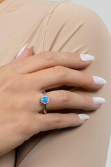 Brilio Silver Красивое серебряное кольцо с опалом и цирконами RI056WB цена и информация | Кольцо | hansapost.ee