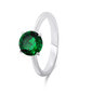 Brilio Silver hõbedane sõrmus rohelise tsirkooniga RI057WG hind ja info | Sõrmused | hansapost.ee