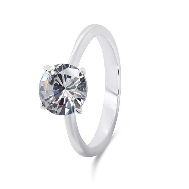 Brilio Silver hõbedane sõrmus läbipaistva tsirkooniga RI057W hind ja info | Sõrmused | hansapost.ee