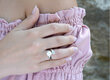 JwL Luxury Pearls Hõbesõrmus valge pärli ja läbipaistva kristalliga JL0432 цена и информация | Sõrmused | hansapost.ee