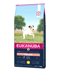 Eukanuba Caring Senior vanematele väikeste tõugude koertele kanaga, 15 kg hind ja info | Koerte kuivtoit ja krõbinad | hansapost.ee