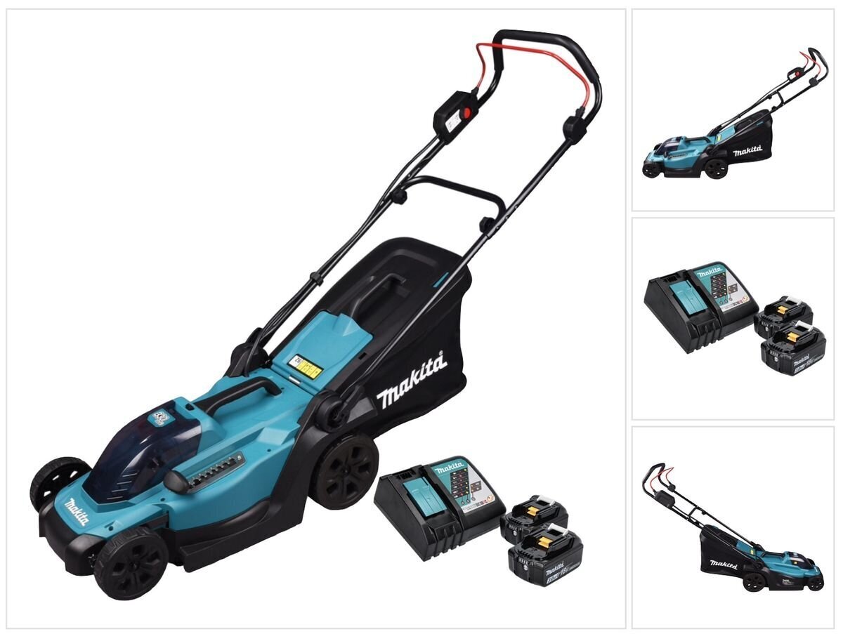 Akumuruniiduk Makita DLM 330 RF2 18 V, 2 akuga 3.0 Ah ja laadija hind ja info | Muruniidukid | hansapost.ee