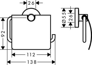 Держатель для туалетной бумаги Hansgrohe цена и информация | Аксессуары для ванной комнаты | hansapost.ee