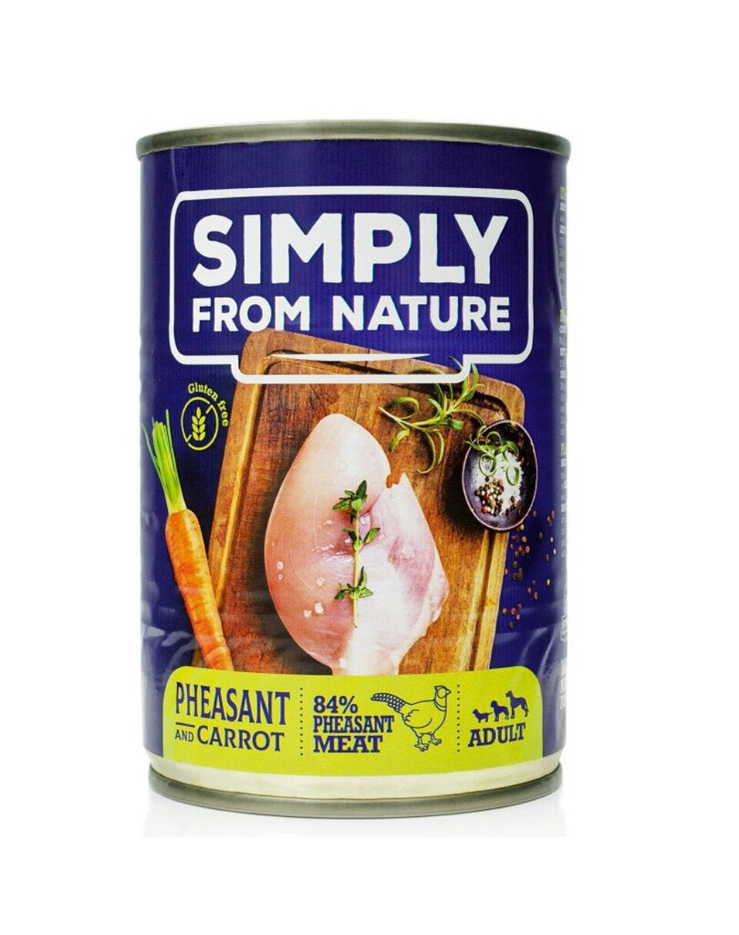 Simply from nature faasani ja porgandiga, 6x400 g цена и информация | Koerakonservid | hansapost.ee