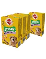 Pedigree Multi biscrok koertele teravilja ja lihaga, 0.5 kg x 12 hind ja info | Koerte maiused | hansapost.ee