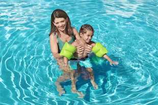 Рукава для плавания детские Bestway, зеленые цена и информация | Нарукавники, жилеты для плавания | hansapost.ee