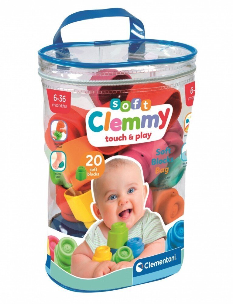 Mänguklotsid Clementoni Baby Clemmy, 20 tk. цена и информация | Beebide mänguasjad | hansapost.ee