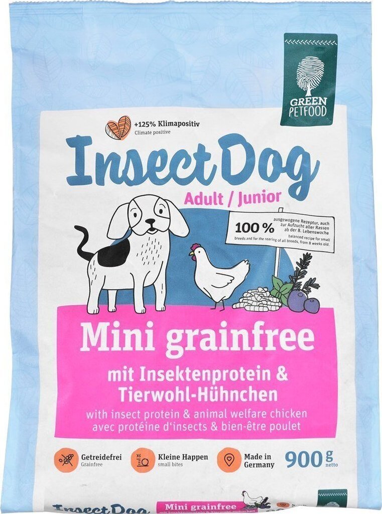 Josera InsectDog Mini Grainfree väikest ja miniatuurset tõugu koertele kanaga, 900 g hind ja info | Koerte kuivtoit ja krõbinad | hansapost.ee