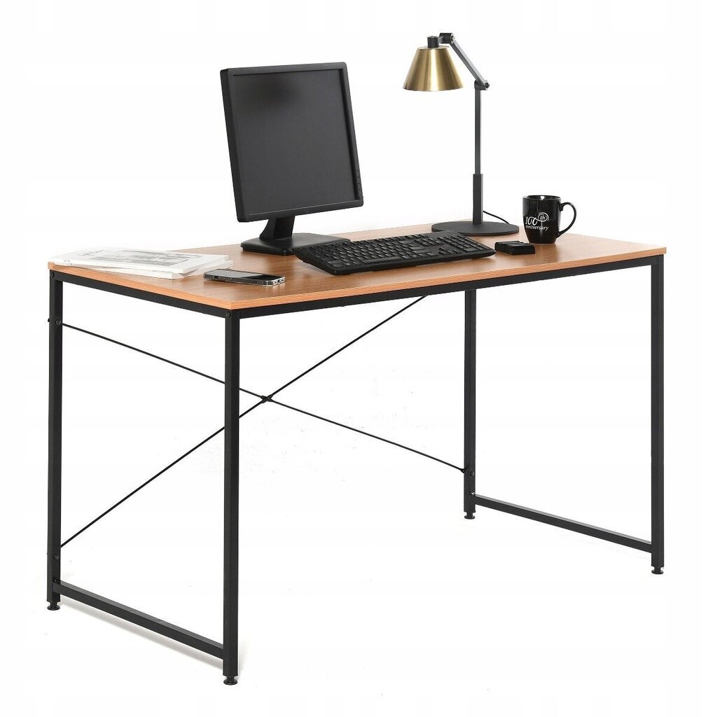 Kirjutuslaud Ote, 120x60x74 cm, pruun/must hind ja info | Arvutilauad, kirjutuslauad | hansapost.ee