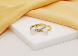 Brilio Silver Шикарное серебряное кольцо с настоящей жемчужиной RI055W цена и информация | Кольцо | hansapost.ee
