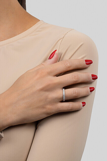 Brilio Silver hõbedane sõrmus läbipaistvate tsirkoonidega RI059W цена и информация | Sõrmused | hansapost.ee