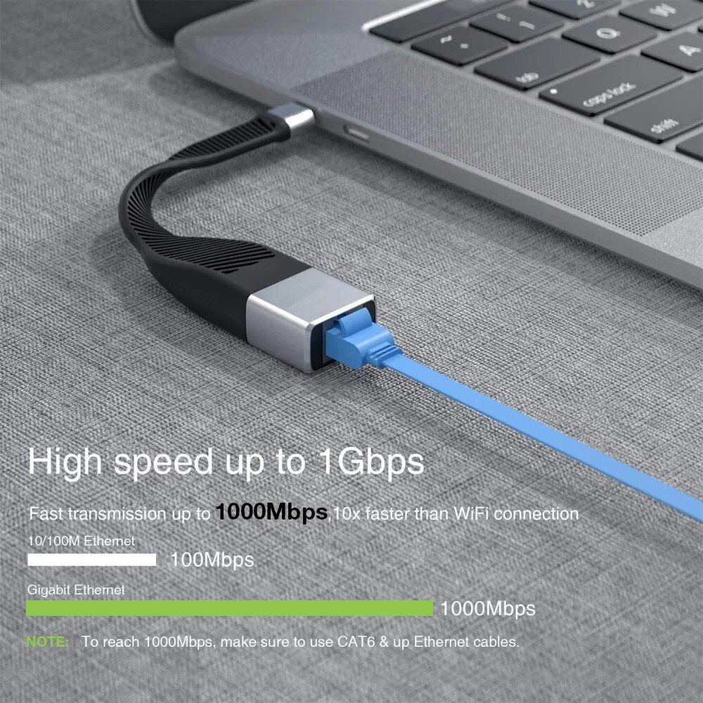 Techly USB-C M/F Gigabit Ethernet RJ45 hind ja info | USB adapterid ja jagajad | hansapost.ee