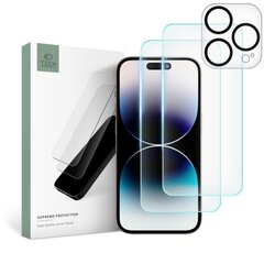 Защитное стекло Tech-Protect Supreme Set для Iphone 15 PRO MAX, прозрачное цена и информация | Защитные пленки для телефонов | hansapost.ee
