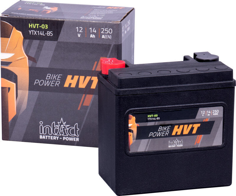 Aku mootorrataste jaoks intAct Battery-Power HVT YTX14L-BS 12V 14Ah c20 250A цена и информация | Mootorrataste akud | hansapost.ee