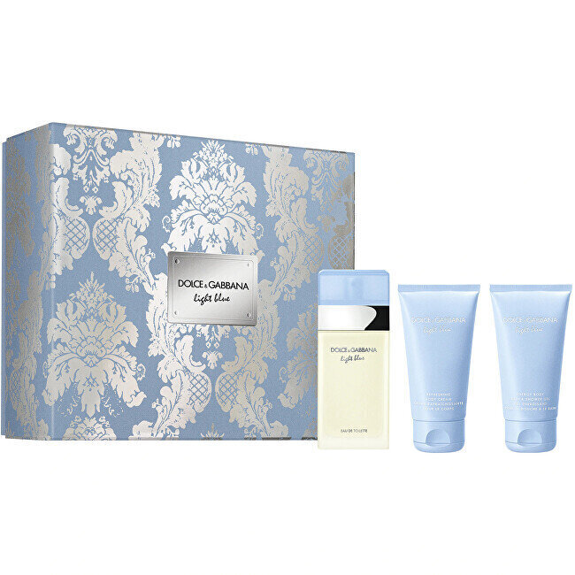 Komplekt Dolce & Gabbana Light Blue: tualettvesi EDT, 50 ml + kehakreem, 50 ml + dušigeel, 50 ml hind ja info | Parfüümid naistele | hansapost.ee